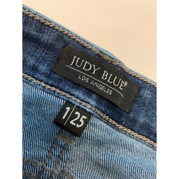 Judy Blue Jeans Womens 1/25 (27x28) Boyfriend Fit Distressed Stretch Y2K Denim - Picture 7 of 9